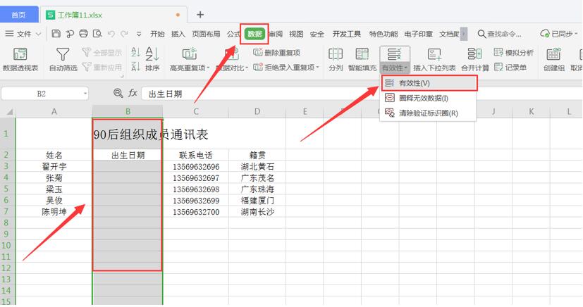 如何在 Excel 表格的特定区域内输入